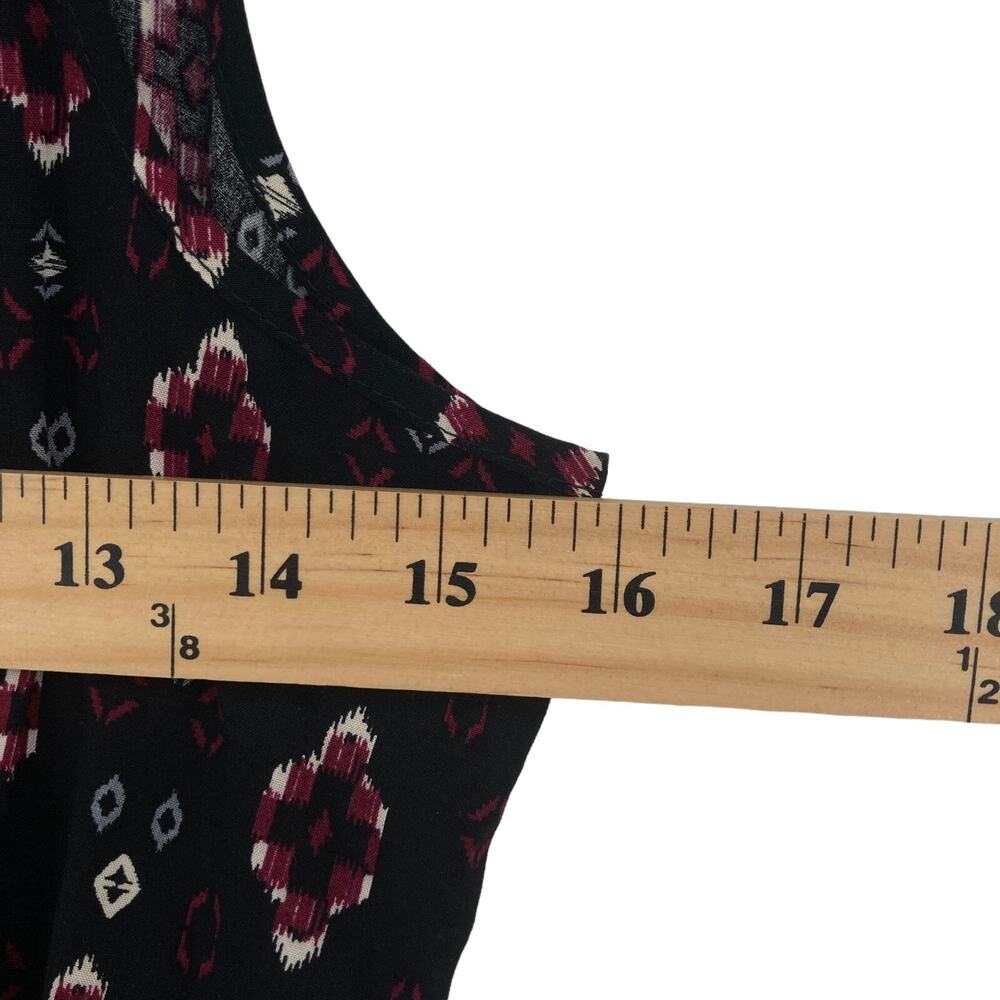 Bajee Collection By Becool Jumpsuit Womens Medium Black Geo Print Button Front - Picture 13 of 16